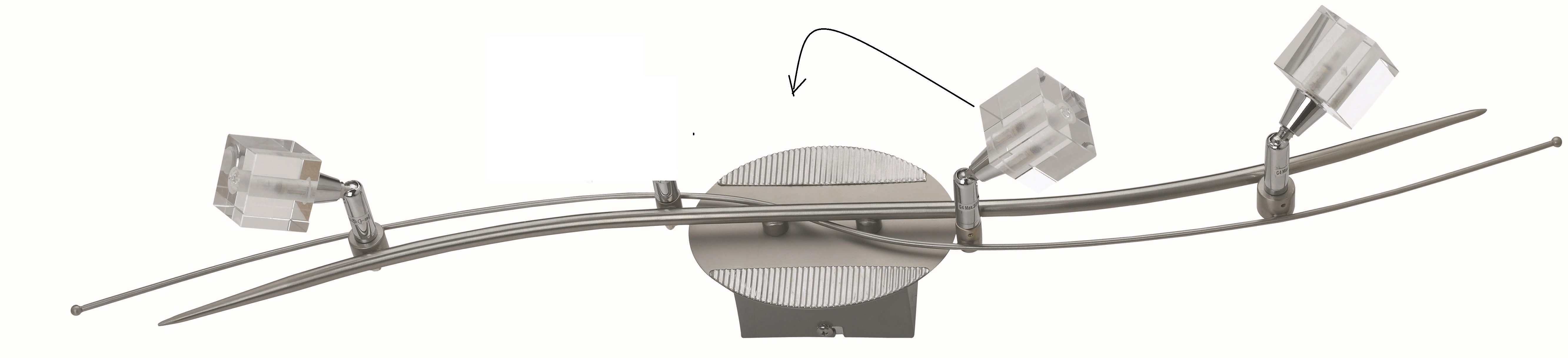 Halogen Deckenleuchte PET 3 flammig Wandleuchte Strahler mit Kristallaufsatz Spot