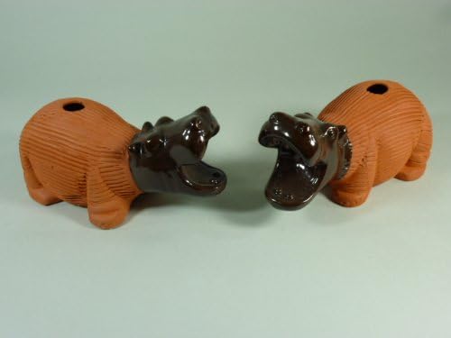2 x Tonfiguren Hippo im Set