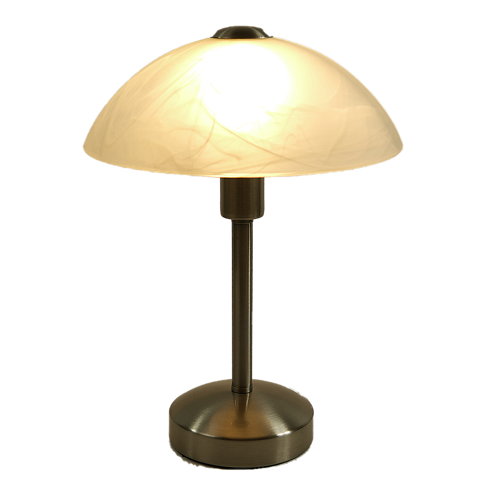 Glas-Tischleuchte MISCHA Wohnzimmer- Nachttisch- oder Fensterbank-Lampe