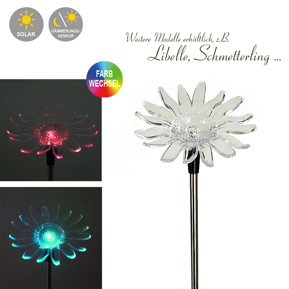LED Solarspieß Sonnenblume
