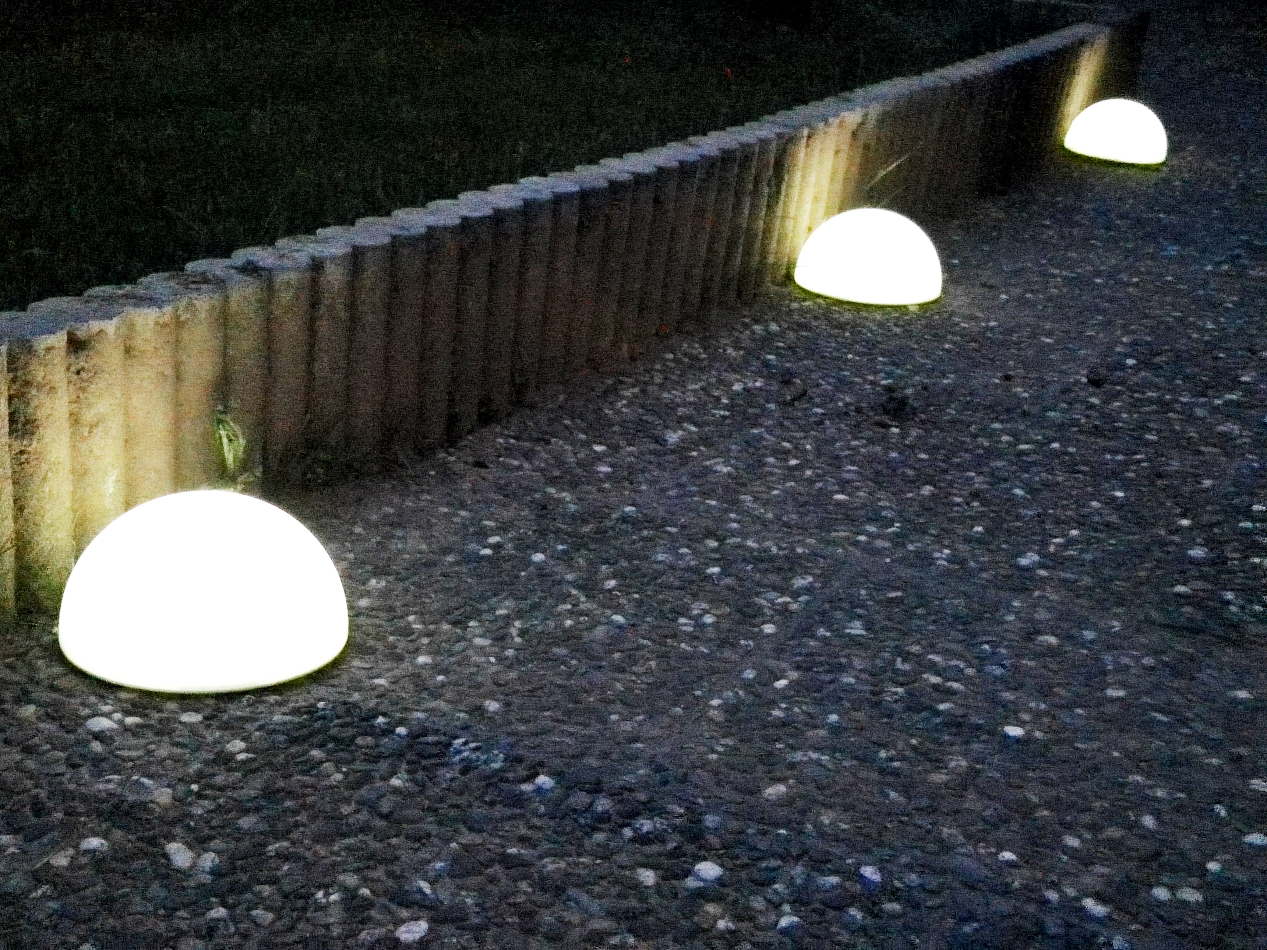 Solar Halbkugel 18cm 3 LED weiß