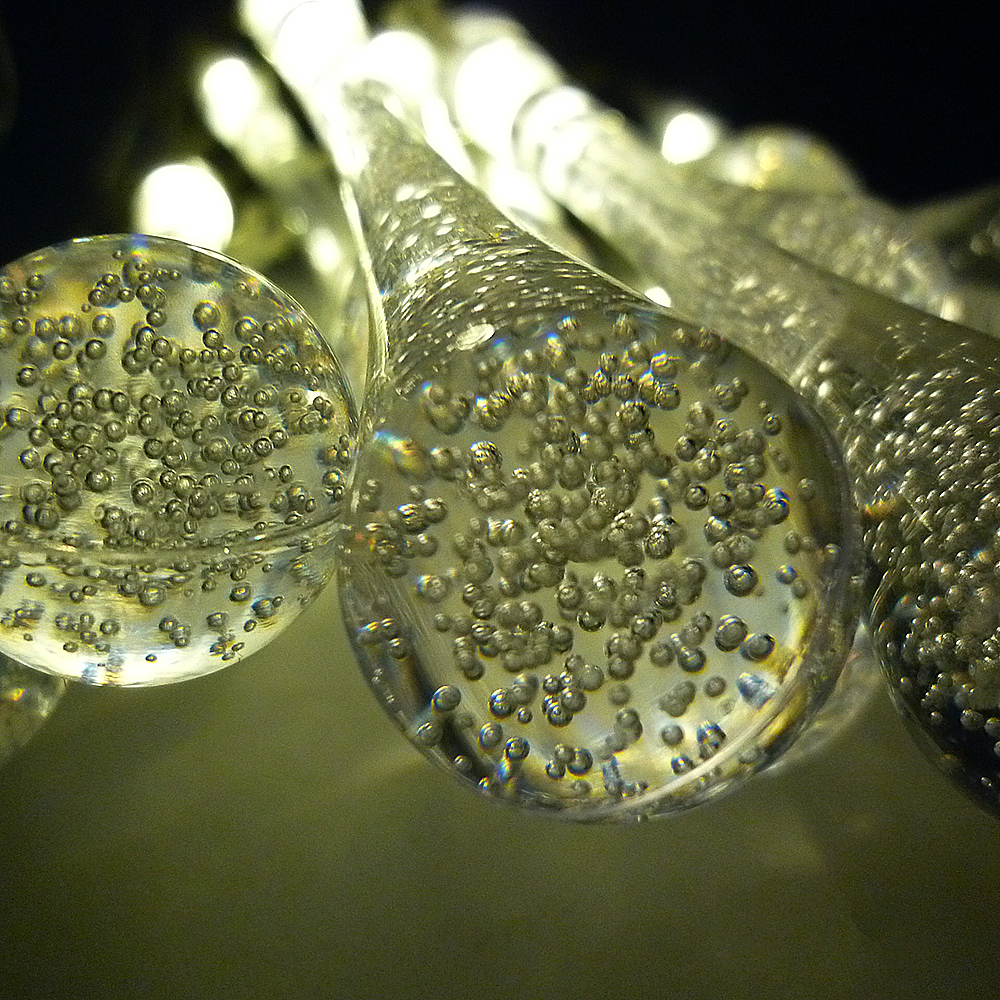 LED Lichterkette TROPFEN 15flammig batteriebetrieben Weihnachtsbeleuchtung