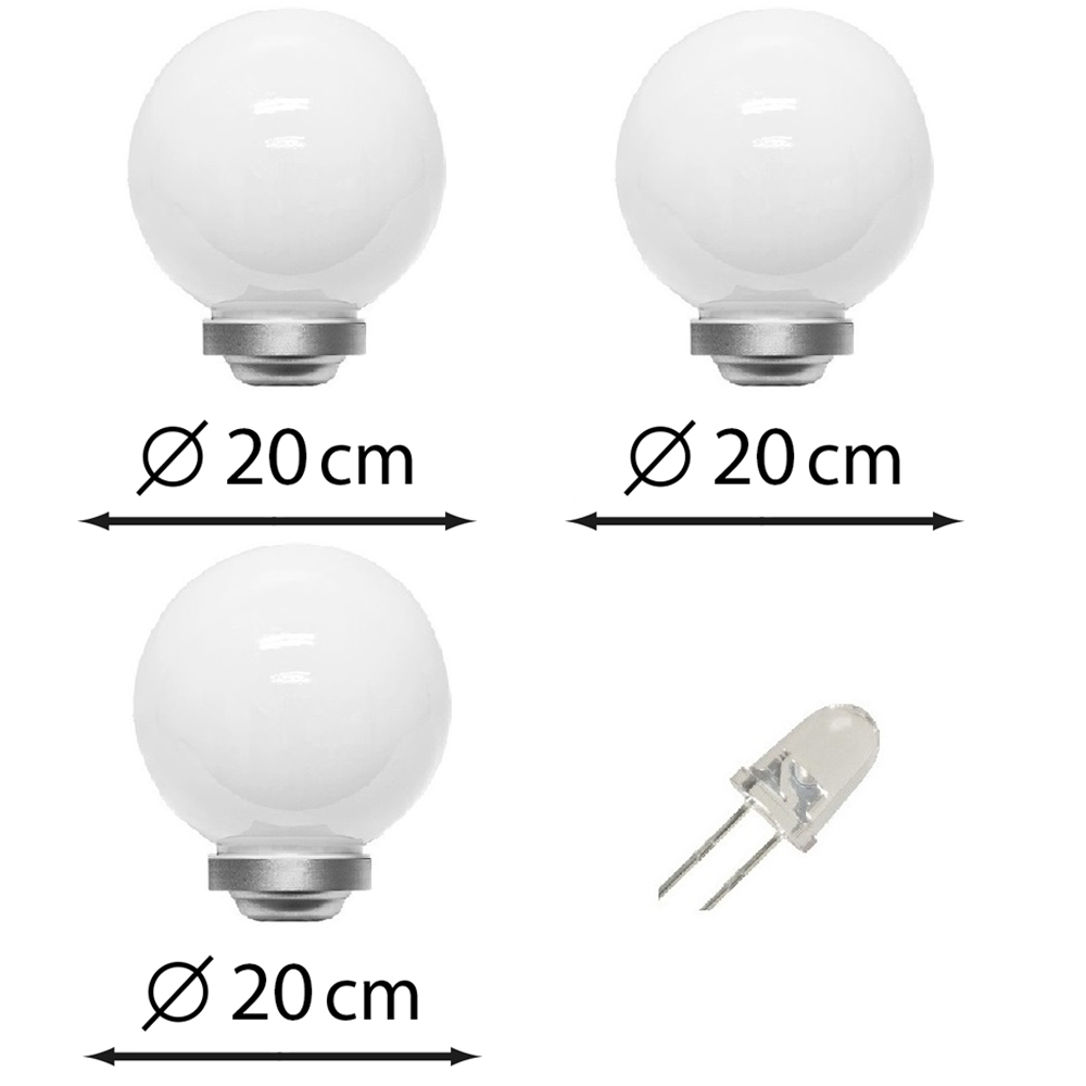 Dalux® Solar-Kugel-Dekoleuchte OLA Garten 3er Set