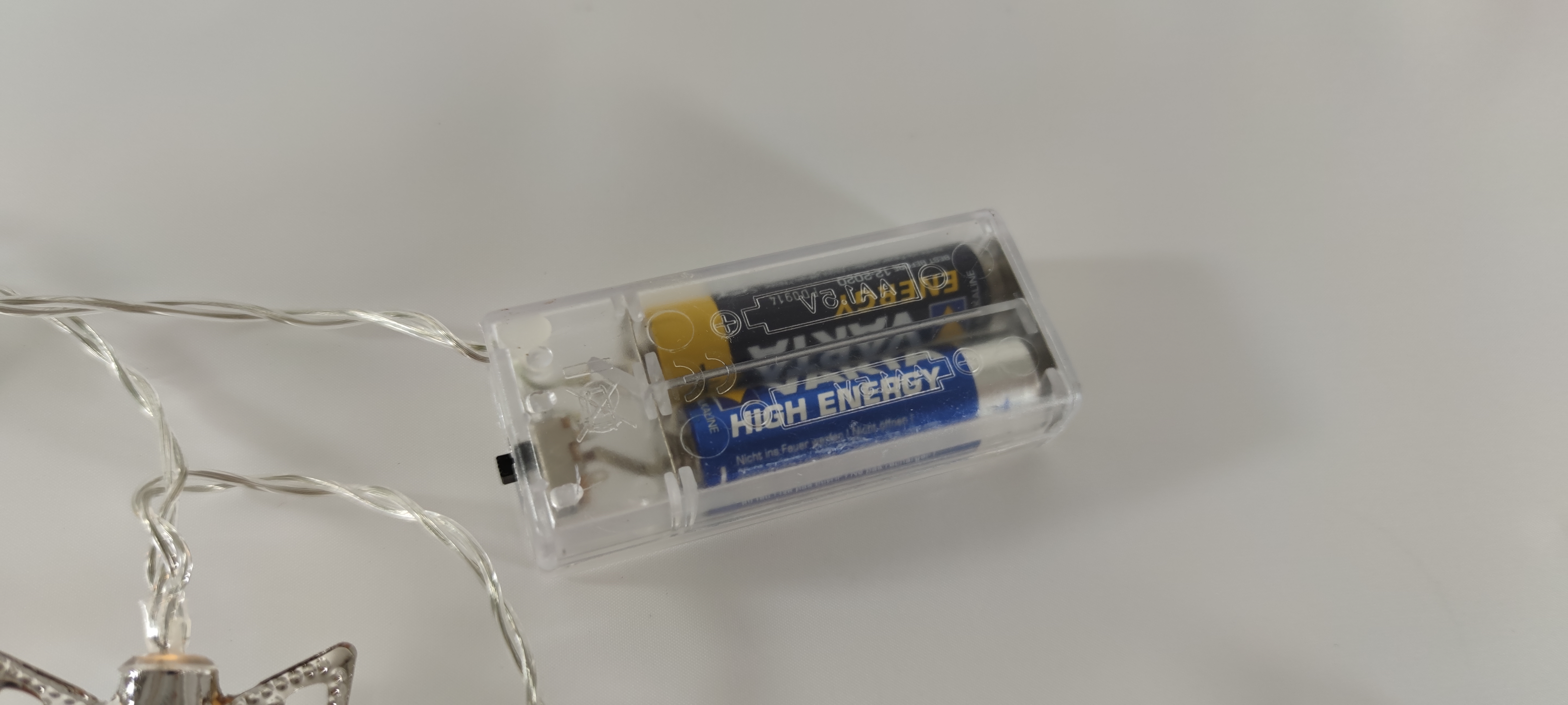 LED Lichterkette Silberstern L 135cm