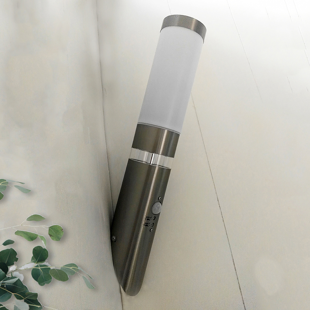 Edelstahl Außen-Wandleuchte "Lisa" Fackel mit Bewegungsmelder