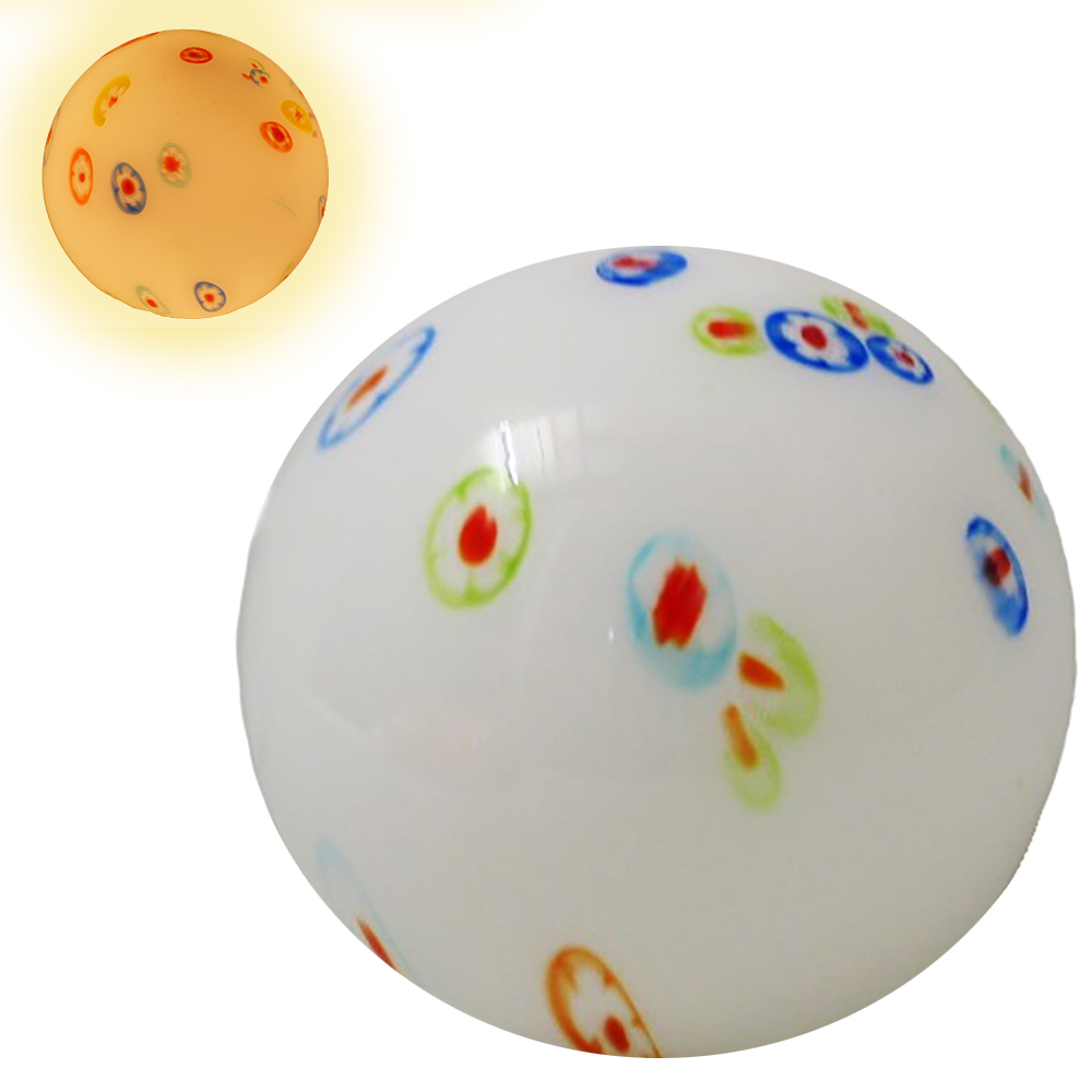 Tisch-Kugelleuchte, Unikat - mundgeblasenes Glas Venus,Jupiter