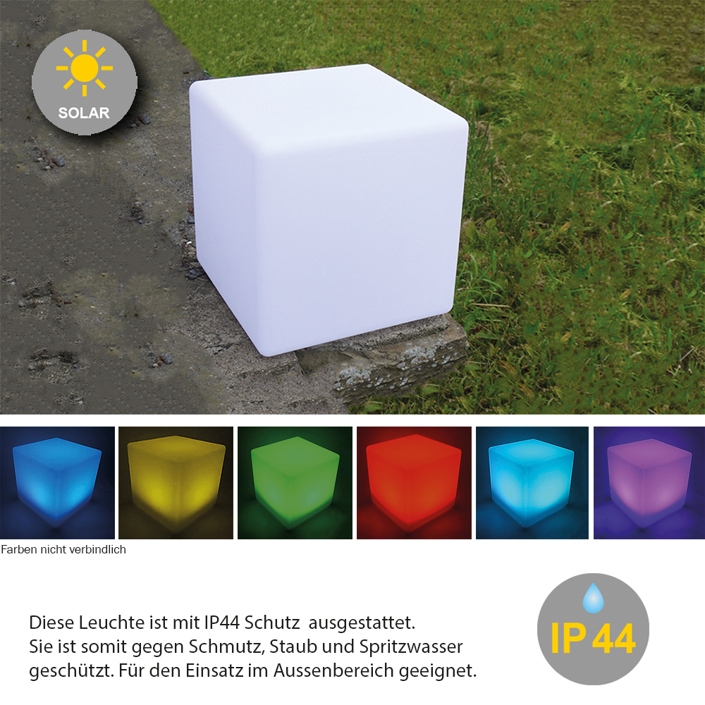 LED Solarleuchte Mate Würfel 40cm 2er