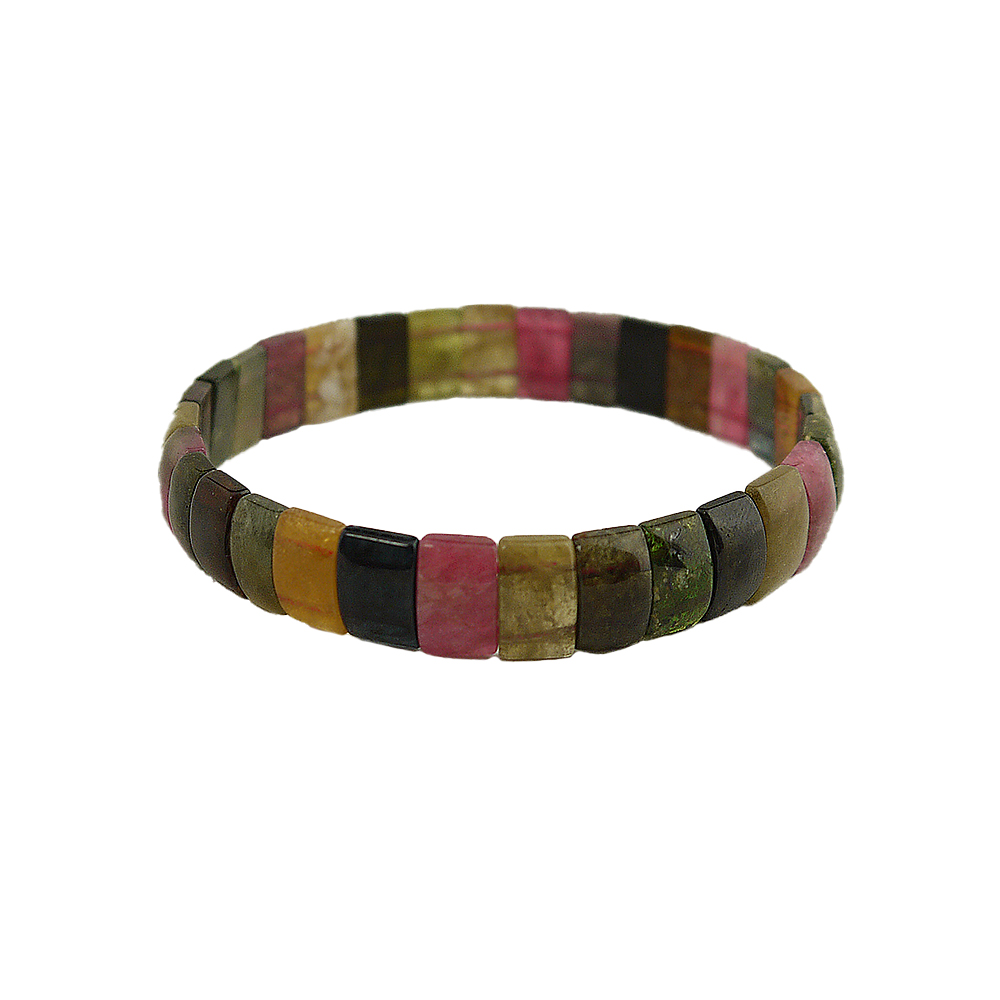 Hochwertige Natur-Steine Armband aus Turmalin Edelsteinen Armreif