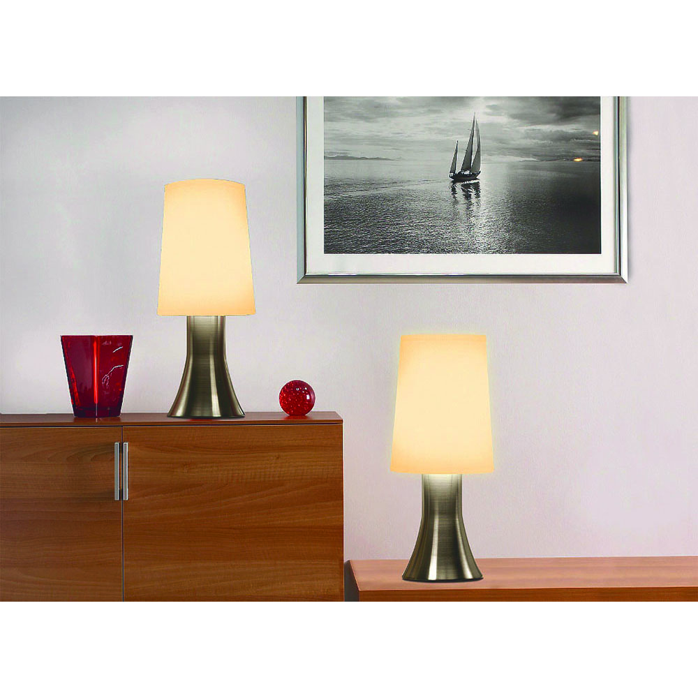 Tischleuchte Jannis im 2er Set Nachttischlampe Touch Funktion inkl. Leuchtmittel