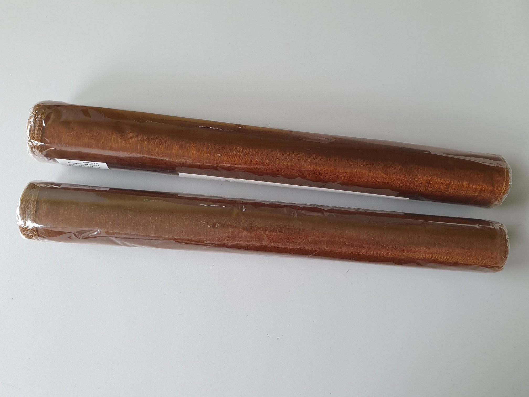 2 x Dekostoff Organza Tischband brauntöne