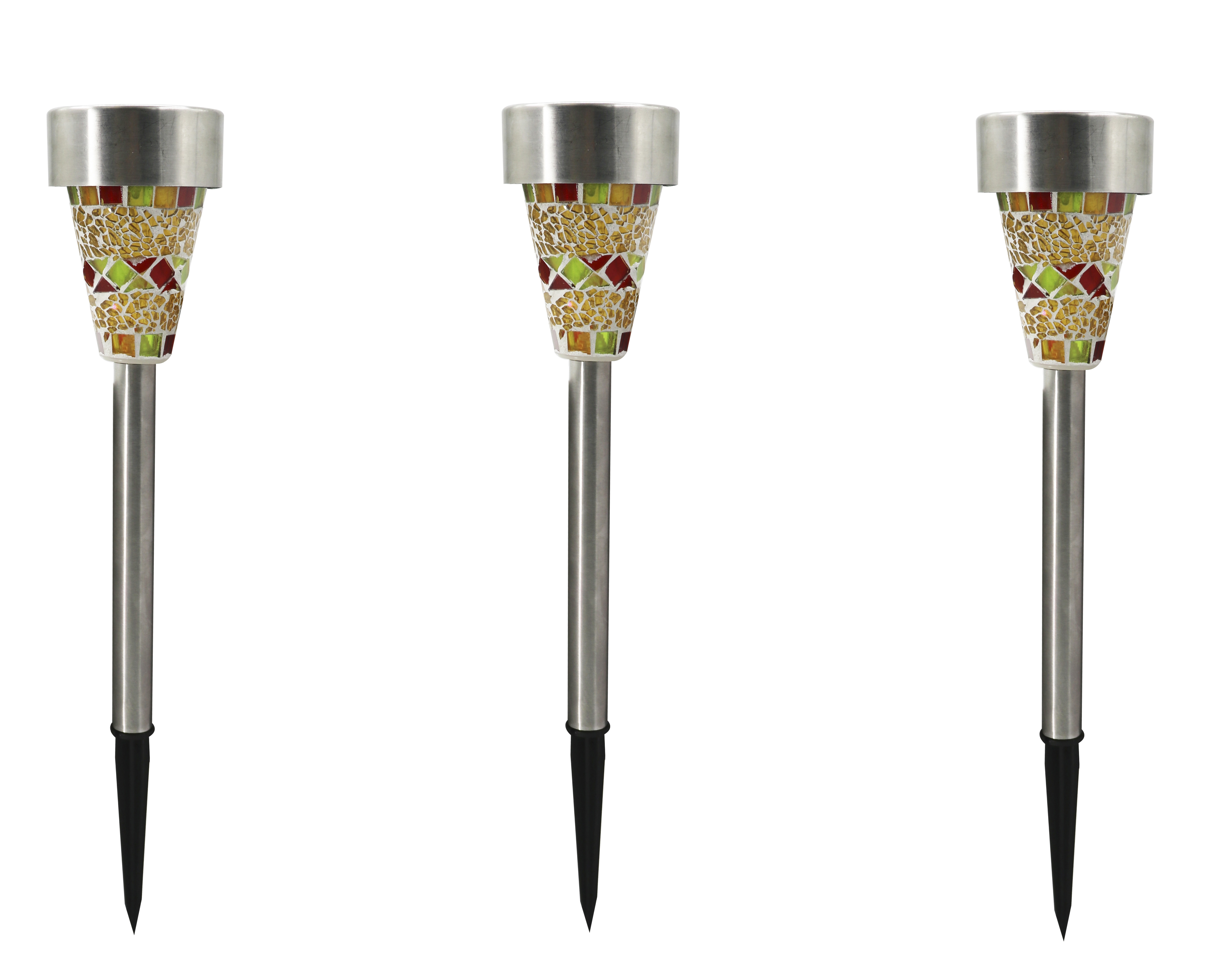 LED Solarleuchte Mosaik 3er Set