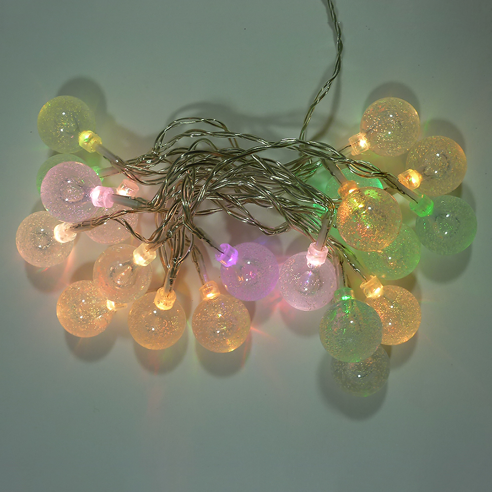 LED Lichterkette Ball 20 flammig batteriebetrieben Tisch-Fensterdekoration