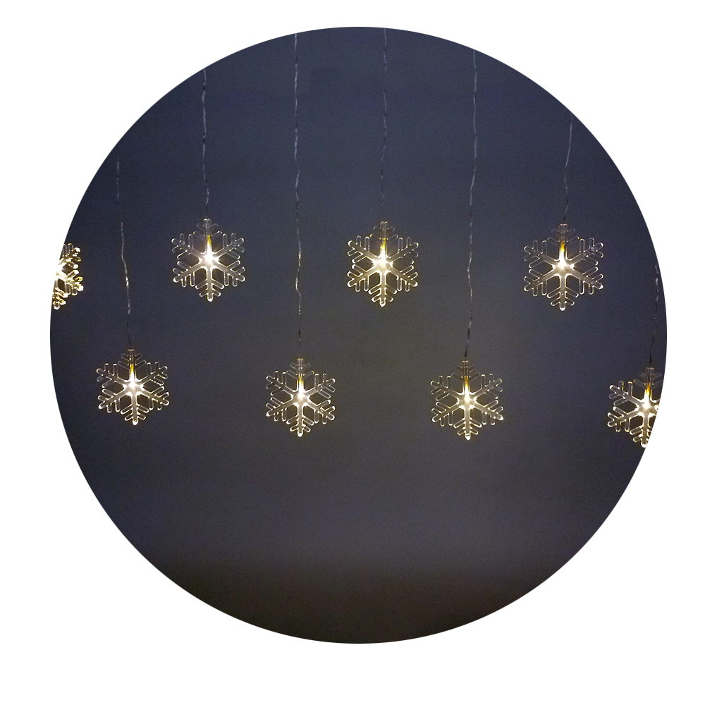 LED Lichterkette Schneeflocke 8 flg.