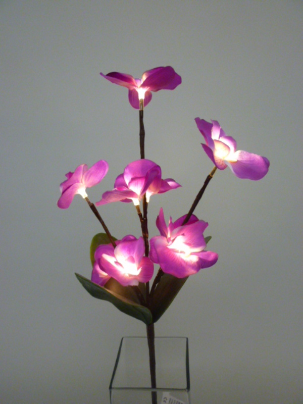 Blütenzweig ORCHIDEE beleuchtet Dekozweig Dekoleuchte Batterie betrieben